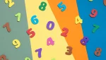Imagem vibrante com números de 0 a 9 em cores variadas, dispostos sobre um fundo colorido, representando tanto números ímpares quanto pares. Ideal para atividades educativas com números.